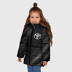 Куртка зимняя для девочки Toyota sport metal, цвет: 3D-черный — фото 2