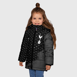 Куртка зимняя для девочки Tottenham sport на темном фоне вертикально, цвет: 3D-черный — фото 2