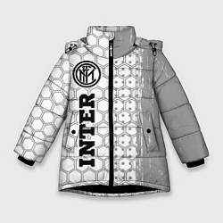 Куртка зимняя для девочки Inter sport на светлом фоне по-вертикали, цвет: 3D-черный