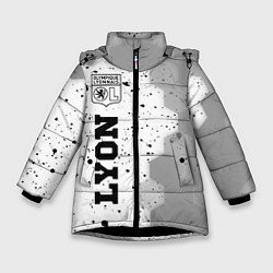 Куртка зимняя для девочки Lyon sport на светлом фоне по-вертикали, цвет: 3D-черный