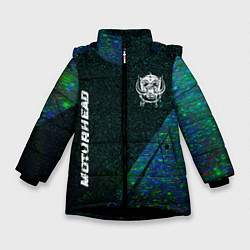 Куртка зимняя для девочки Motorhead glitch blue, цвет: 3D-черный