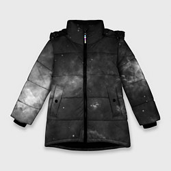 Зимняя куртка для девочки Монохромный космос