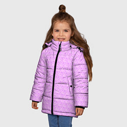 Куртка зимняя для девочки Розовый паттерн розовые бантики, цвет: 3D-красный — фото 2