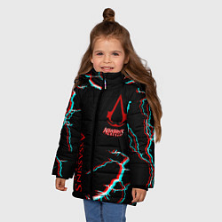 Куртка зимняя для девочки Assassins Creed strom, цвет: 3D-черный — фото 2