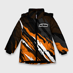 Зимняя куртка для девочки KTM - Рваный гексагон
