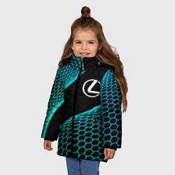 Куртка зимняя для девочки Lexus electro hexagon, цвет: 3D-черный — фото 2
