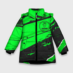 Зимняя куртка для девочки Saab sport green