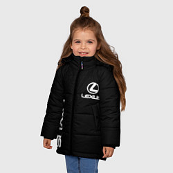 Куртка зимняя для девочки Lexus white logo auto, цвет: 3D-черный — фото 2
