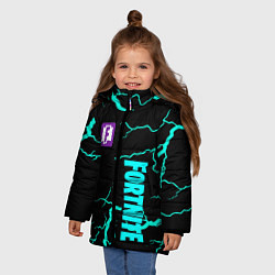 Куртка зимняя для девочки Fortnite storm games, цвет: 3D-светло-серый — фото 2
