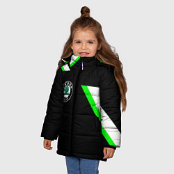 Куртка зимняя для девочки Skoda geometry, цвет: 3D-светло-серый — фото 2