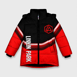 Куртка зимняя для девочки Linkin park geometry line steel, цвет: 3D-черный