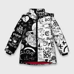 Зимняя куртка для девочки Lii Peep pattern rap