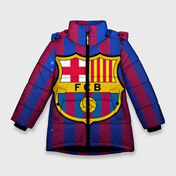 Куртка зимняя для девочки Barcelona, цвет: 3D-черный