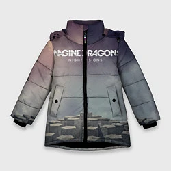 Куртка зимняя для девочки Imagine Dragons: Night Visions, цвет: 3D-черный
