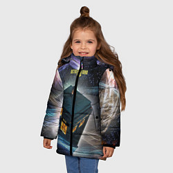 Куртка зимняя для девочки Police Box, цвет: 3D-черный — фото 2