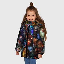 Куртка зимняя для девочки Dota 2: All Pick, цвет: 3D-черный — фото 2