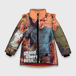 Куртка зимняя для девочки GTA 5: Gangsta, цвет: 3D-красный