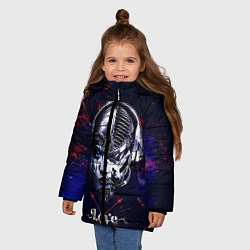 Куртка зимняя для девочки Love pirate station, цвет: 3D-светло-серый — фото 2