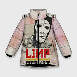 Куртка зимняя для девочки Limp Bizkit, цвет: 3D-черный