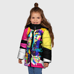 Куртка зимняя для девочки The Beatles: Poly-art, цвет: 3D-светло-серый — фото 2