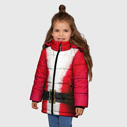 Куртка зимняя для девочки Дед мороз, цвет: 3D-светло-серый — фото 2
