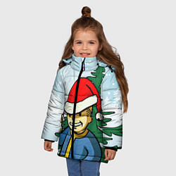 Куртка зимняя для девочки Fallout Christmas, цвет: 3D-черный — фото 2