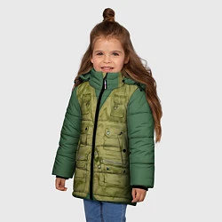 Куртка зимняя для девочки Жилетка рыбака, цвет: 3D-черный — фото 2
