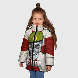 Куртка зимняя для девочки Череп: ВВ МВД, цвет: 3D-светло-серый — фото 2