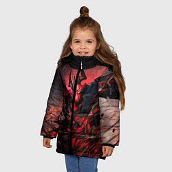 Куртка зимняя для девочки Shadow Fiend, цвет: 3D-черный — фото 2