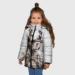 Куртка зимняя для девочки ФСБ Альфа, цвет: 3D-светло-серый — фото 2