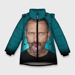 Куртка зимняя для девочки Хаус с таблеткой, цвет: 3D-светло-серый