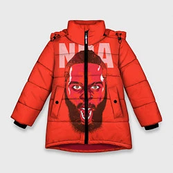 Куртка зимняя для девочки NBA, цвет: 3D-красный