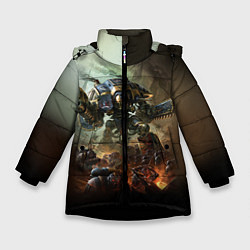Куртка зимняя для девочки Титан, цвет: 3D-черный