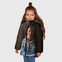 Куртка зимняя для девочки Бенедикт Камбербэтч, цвет: 3D-красный — фото 2