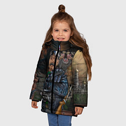 Куртка зимняя для девочки Сталин военный, цвет: 3D-светло-серый — фото 2