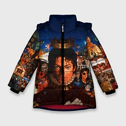 Куртка зимняя для девочки Michael Jackson: Pop King, цвет: 3D-красный