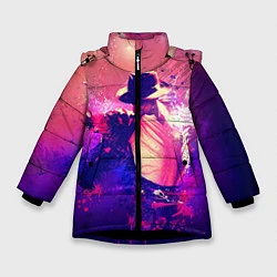 Куртка зимняя для девочки Michael Jackson: Moon, цвет: 3D-черный