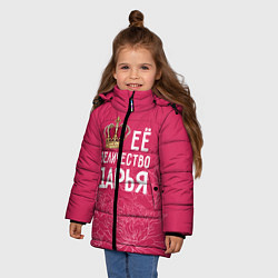 Куртка зимняя для девочки Её величество Дарья, цвет: 3D-красный — фото 2