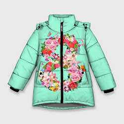 Куртка зимняя для девочки 8 Марта, цвет: 3D-светло-серый