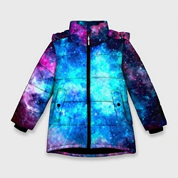 Зимняя куртка для девочки Голубая вселенная