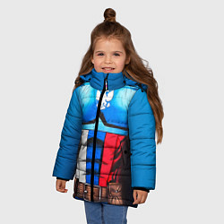 Куртка зимняя для девочки Капитан Россия, цвет: 3D-черный — фото 2