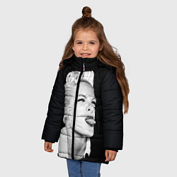 Куртка зимняя для девочки Пинк, цвет: 3D-черный — фото 2
