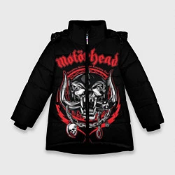 Куртка зимняя для девочки Motorhead, цвет: 3D-черный