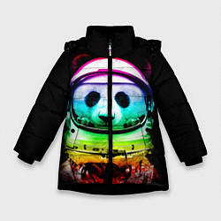 Зимняя куртка для девочки Панда космонавт
