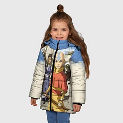 Куртка зимняя для девочки Легенда об Аанге, цвет: 3D-черный — фото 2