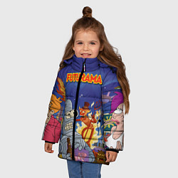 Куртка зимняя для девочки Futurama Devil, цвет: 3D-черный — фото 2
