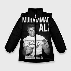 Куртка зимняя для девочки Muhammad Ali, цвет: 3D-черный