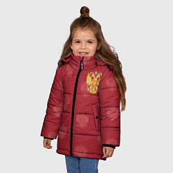Куртка зимняя для девочки Сборная России по футболу, цвет: 3D-черный — фото 2