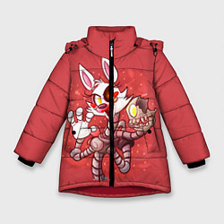 Куртка зимняя для девочки Death Mangle, цвет: 3D-красный