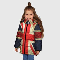 Куртка зимняя для девочки Великобритания, цвет: 3D-светло-серый — фото 2
